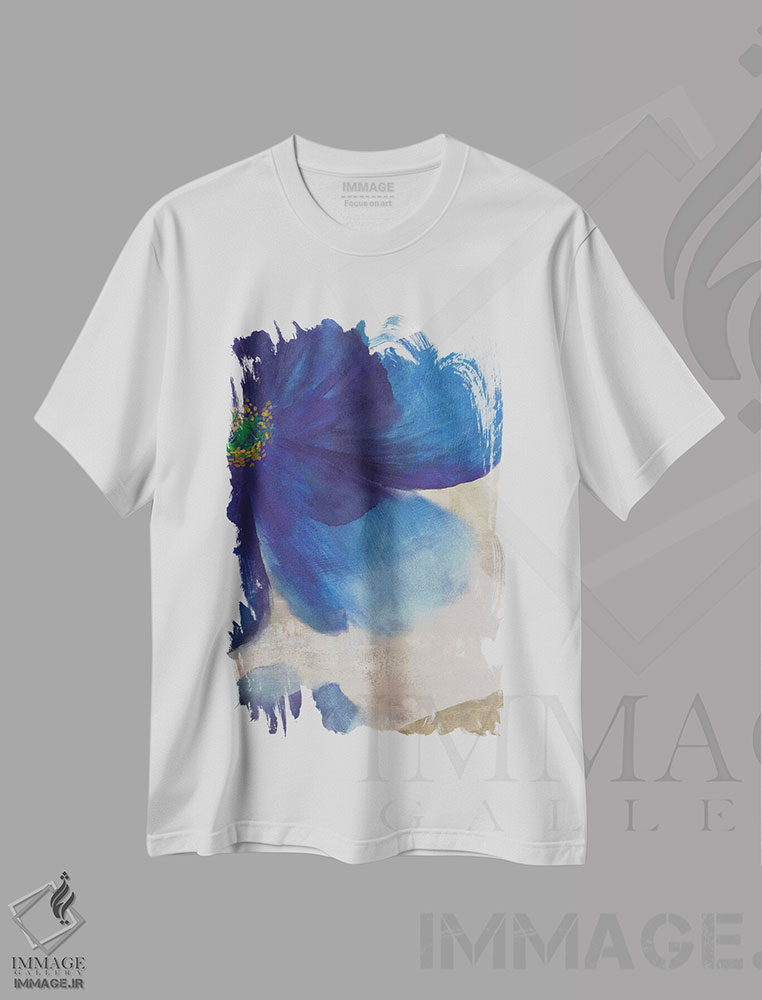 تیشرت طرح دار رویاهای نیلی IV، تزئینی اثر آسیا جنسن | immage.ir