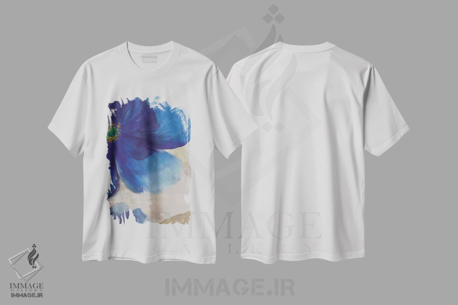 تیشرت طرح دار رویاهای نیلی IV، تزئینی اثر آسیا جنسن | immage.ir