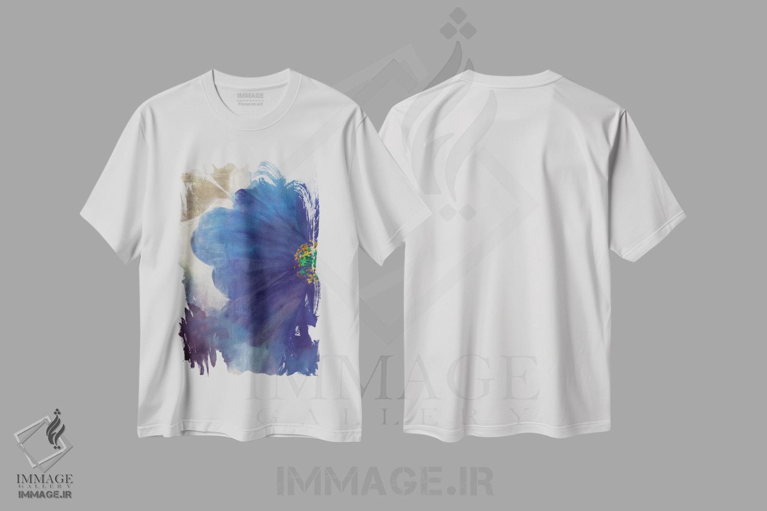 تیشرت طرح دار رویاهای نیلی II، تزئینی اثر آسیا جنسن | immage.ir