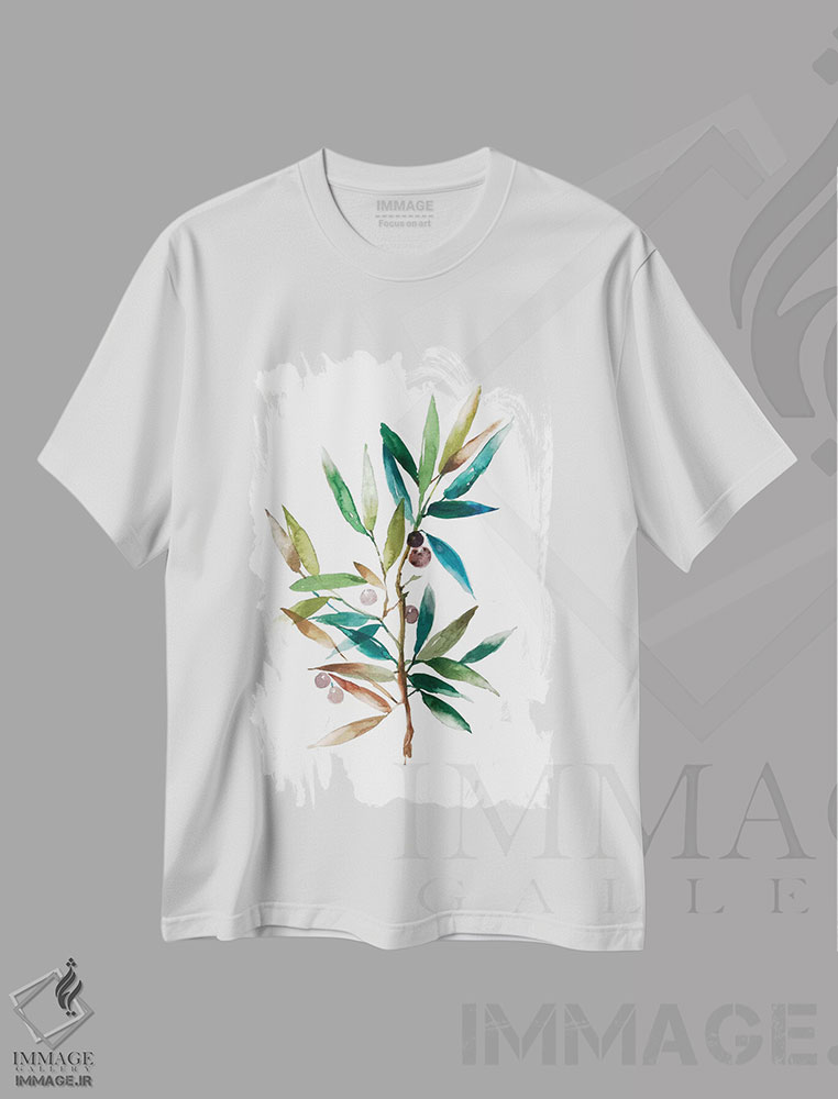 تیشرت طرح دار شاخه زیتون II، تزئینی اثر آسیا جنسن | immage.ir