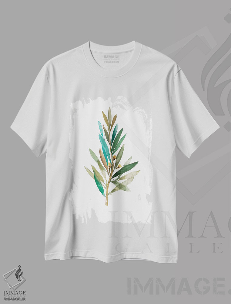 تیشرت طرح دار زیتون III، تزئینی اثر آسیا جنسن | immage.ir