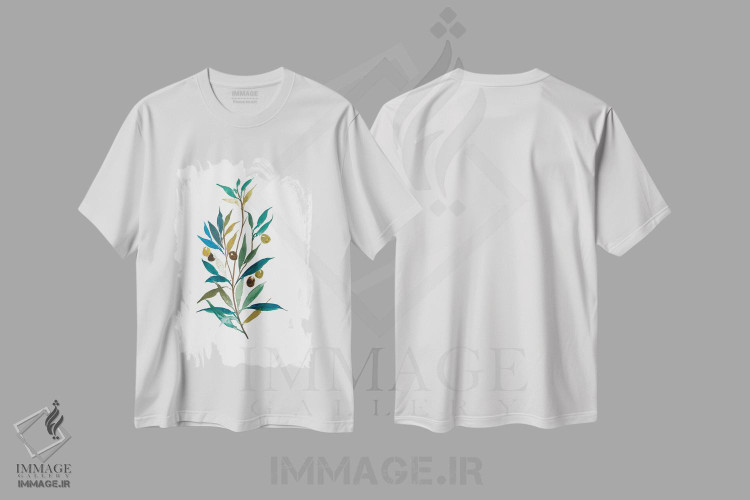 تیشرت طرح دار زیتون II، تزئینی اثر آسیا جنسن | immage.ir