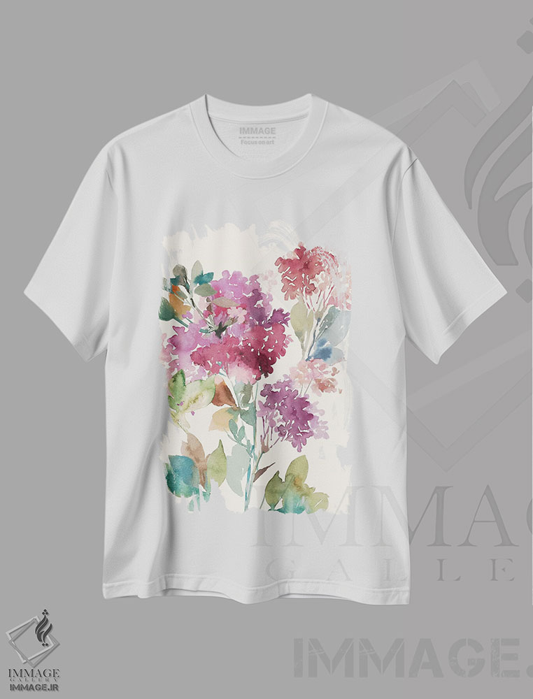 تیشرت طرح دار هورتانسیا شیرین I، تزئینی اثر آسیا جنسن | immage.ir