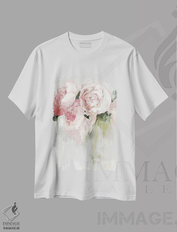 تیشرت طرح دار گل های صدتومانی، تزئینی اثر آسیا جنسن | immage.ir