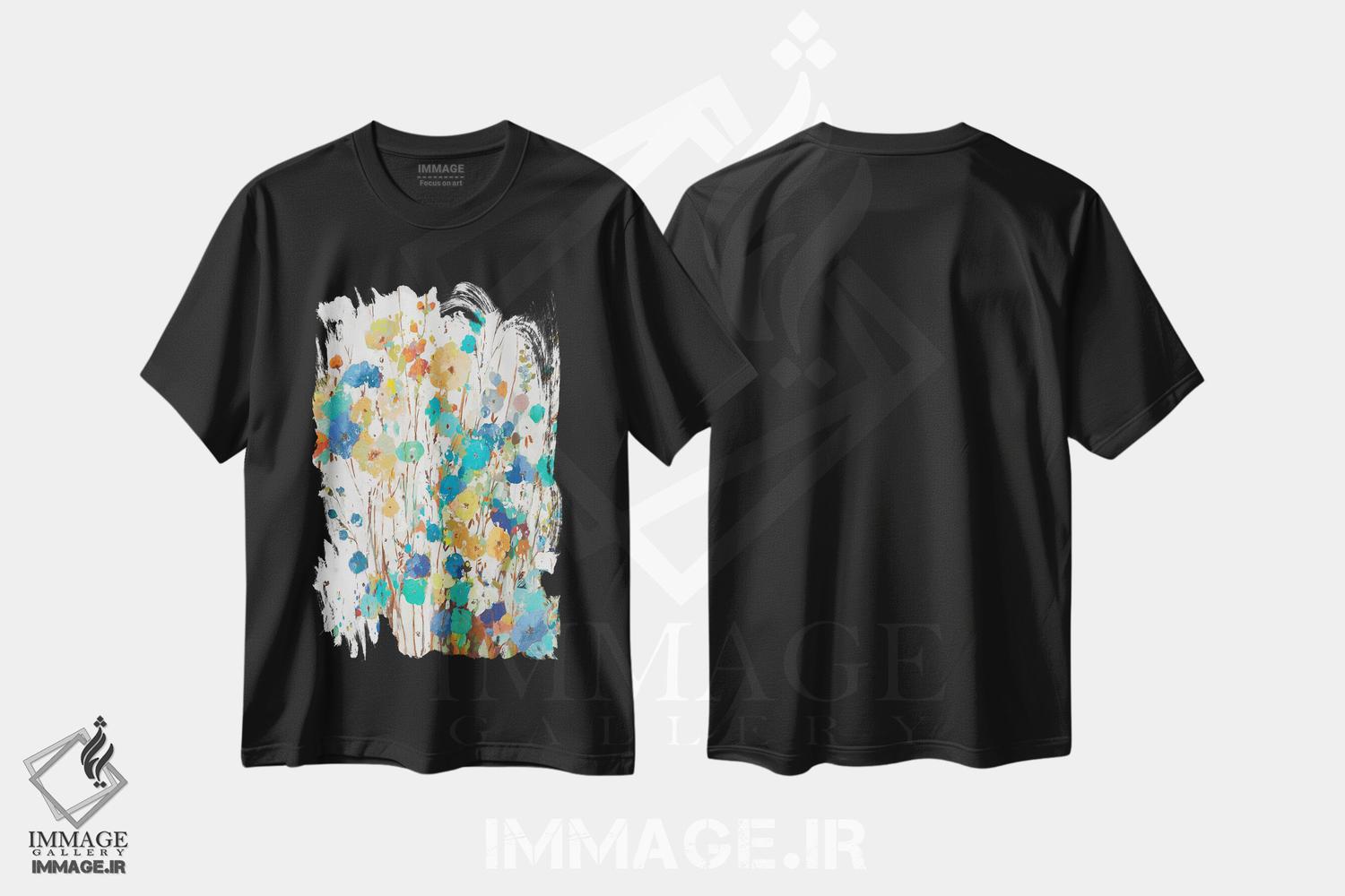 تیشرت طرح دار باغ بهاری II، تزئینی اثر آسیا جنسن | فروشگاه ایماژ