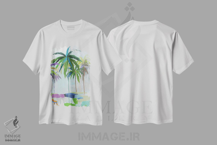 تیشرت طرح دار تابستان استوایی، مدیوم اثر آسیا جنسن | immage.ir
