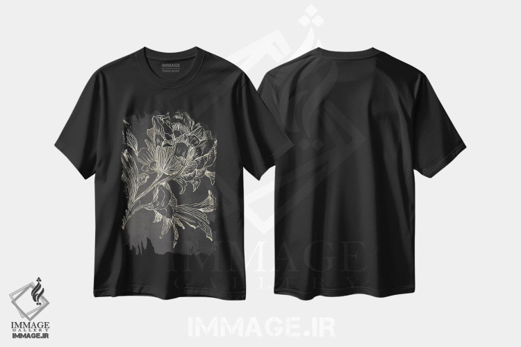 تیشرت طرح دار افسانه گل طلایی I، دکور معاصر اثر آسیا جنسن | فروشگاه ایماژ