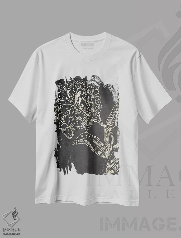 تیشرت طرح دار افسانه گل طلایی II، دکور معاصر اثر آسیا جنسن | immage.ir