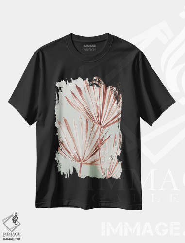 تیشرت طرح دار علف ها و نخل ها I، دکور ساحلی اثر آسیا جنسن | فروشگاه ایماژ
