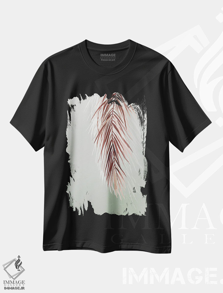 تیشرت طرح دار علف ها و نخل ها II، دکور ساحلی اثر آسیا جنسن | فروشگاه ایماژ