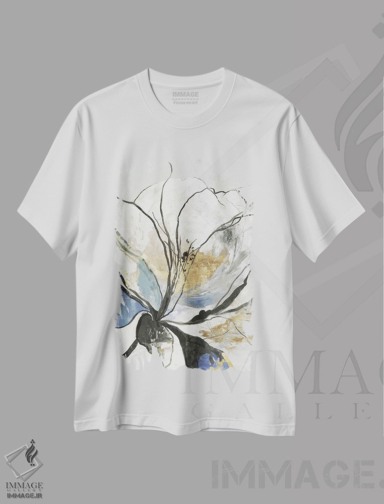 تیشرت طرح دار گل خطی I، دکور معاصر اثر آسیا جنسن | immage.ir