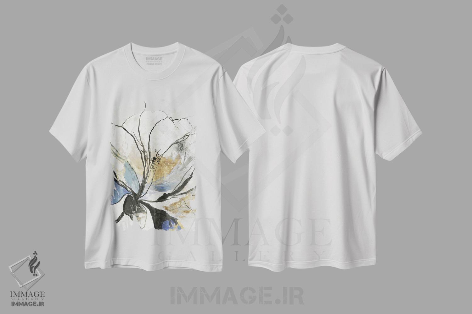 تیشرت طرح دار گل خطی I، دکور معاصر اثر آسیا جنسن | immage.ir