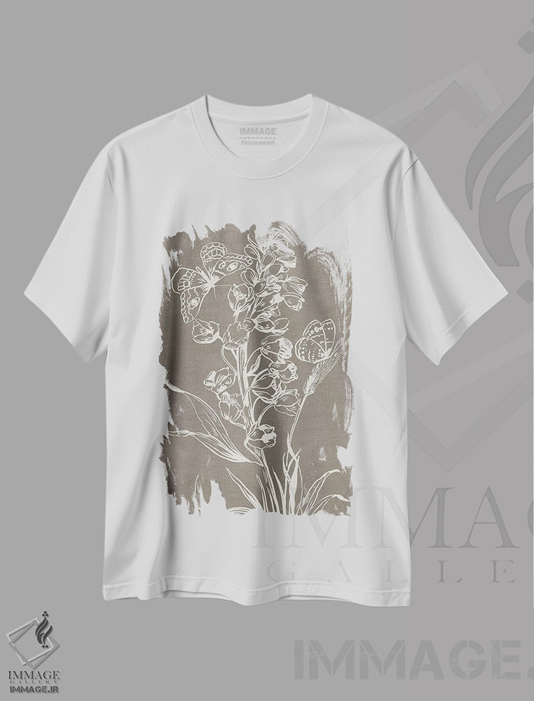 تیشرت طرح دار تمبر گیاهی I، دکور معاصر اثر آسیا جنسن | immage.ir