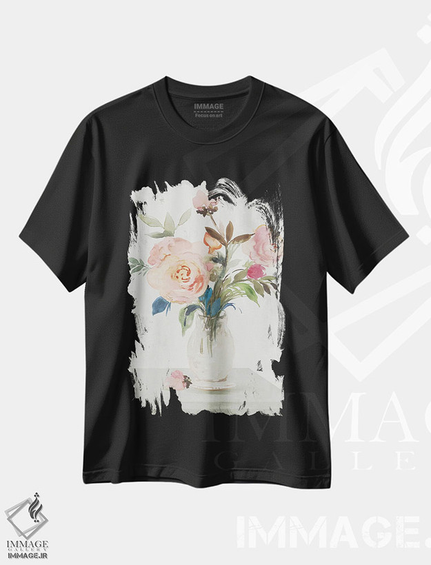 تیشرت طرح دار رزهای تازه I، تزئینی اثر آسیا جنسن | فروشگاه ایماژ