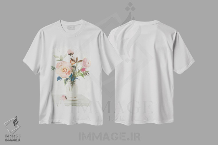 تیشرت طرح دار رزهای تازه I، تزئینی اثر آسیا جنسن | immage.ir