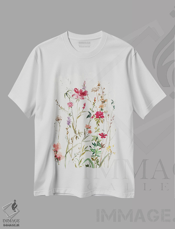 تیشرت طرح دار گل های وحشی صورتی II، دکور معاصر اثر آسیا جنسن | immage.ir