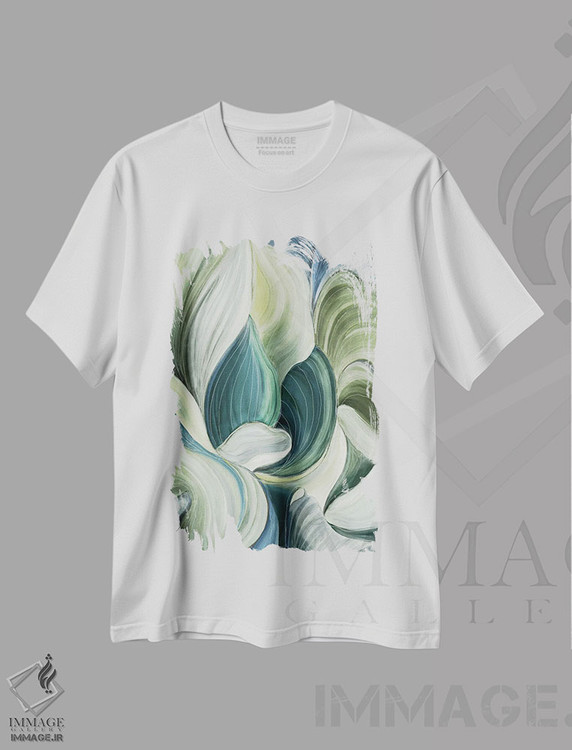 تیشرت طرح دار موج های برگ، دکور معاصر اثر آسیا جنسن | immage.ir