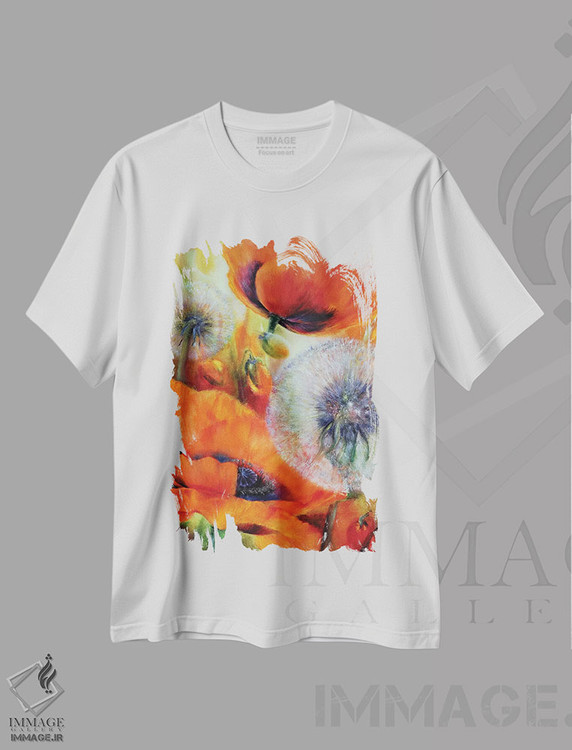 تیشرت طرح دار شقایق و قاصدک، دکور معاصر اثر آنت شموکر | immage.ir