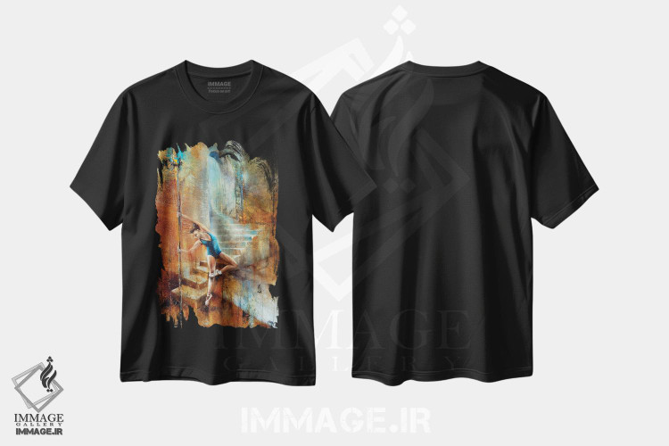 تیشرت طرح دار تعادل، دکور معاصر اثر آنت شموکر | فروشگاه ایماژ