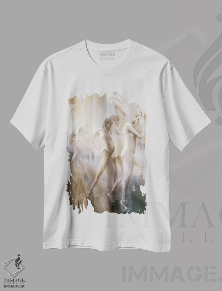 تیشرت طرح دار رقصندگان، هنر فاخر معاصر اثر آنت شموکر | immage.ir