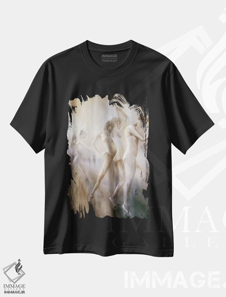 تیشرت طرح دار رقصندگان، هنر فاخر معاصر اثر آنت شموکر | فروشگاه ایماژ