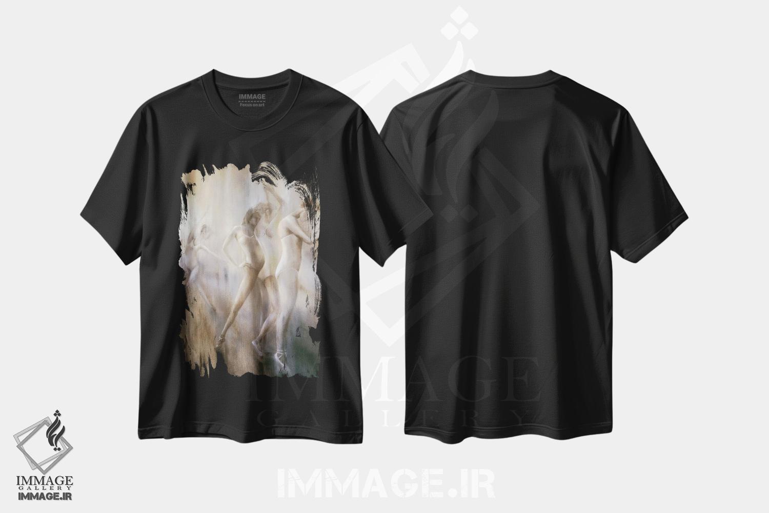 تیشرت طرح دار رقصندگان، هنر فاخر معاصر اثر آنت شموکر | فروشگاه ایماژ