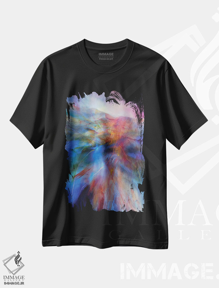 تیشرت طرح دار سرزمین رنگ ها اثر آنت شموکر | فروشگاه ایماژ