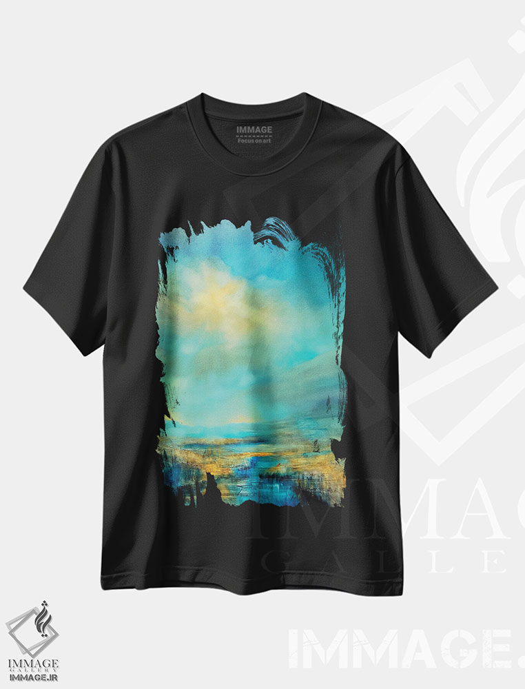 تیشرت طرح دار دره آفتاب اثر آنت شموکر | فروشگاه ایماژ