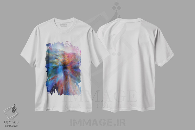 تیشرت طرح دار سرزمین رنگ ها اثر آنت شموکر | immage.ir
