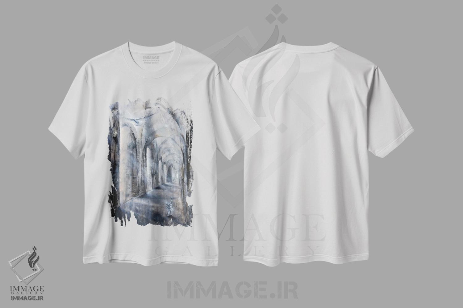 تیشرت طرح دار نور و سایه، هنر فاخر معاصر اثر آنت شموکر | immage.ir