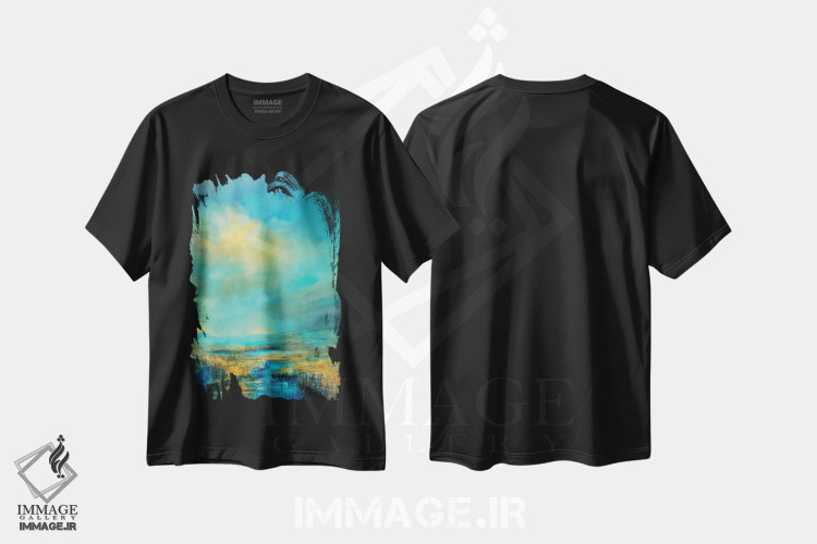 تیشرت طرح دار دره آفتاب اثر آنت شموکر | فروشگاه ایماژ
