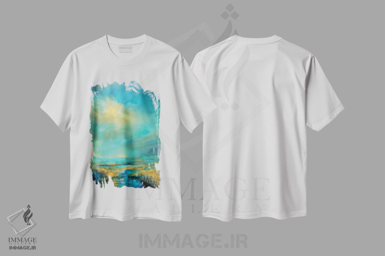 تیشرت طرح دار دره آفتاب اثر آنت شموکر | immage.ir