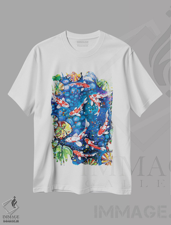 تیشرت طرح دار نه کوی قرمز، هنر فاخر معاصر اثر آرلت اسمولکو | immage.ir