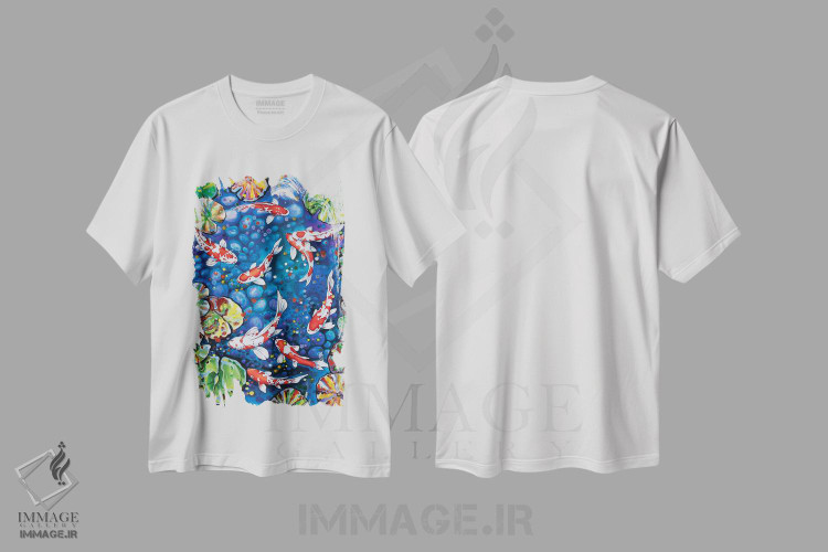 تیشرت طرح دار نه کوی قرمز، هنر فاخر معاصر اثر آرلت اسمولکو | immage.ir