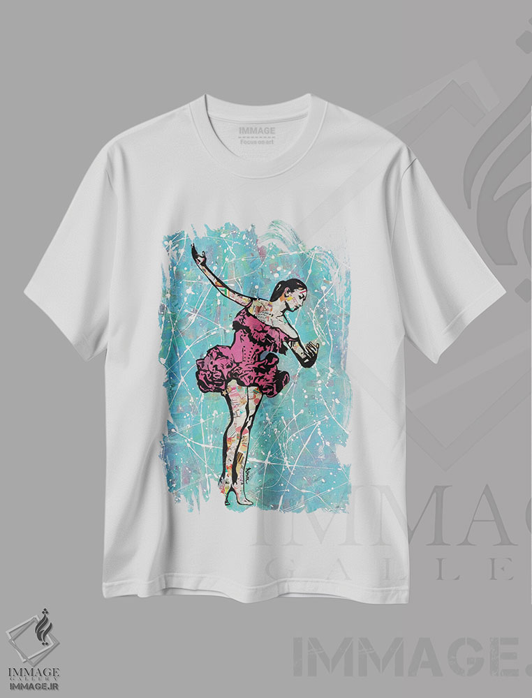 تیشرت طرح دار رقاص باله، هنر فاخر معاصر اثر امی اسمیت | immage.ir