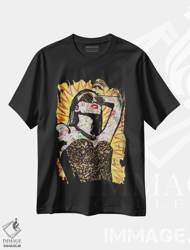 تیشرت طرح دار درخشان باش، هنر فاخر معاصر اثر امی اسمیت | فروشگاه ایماژ
