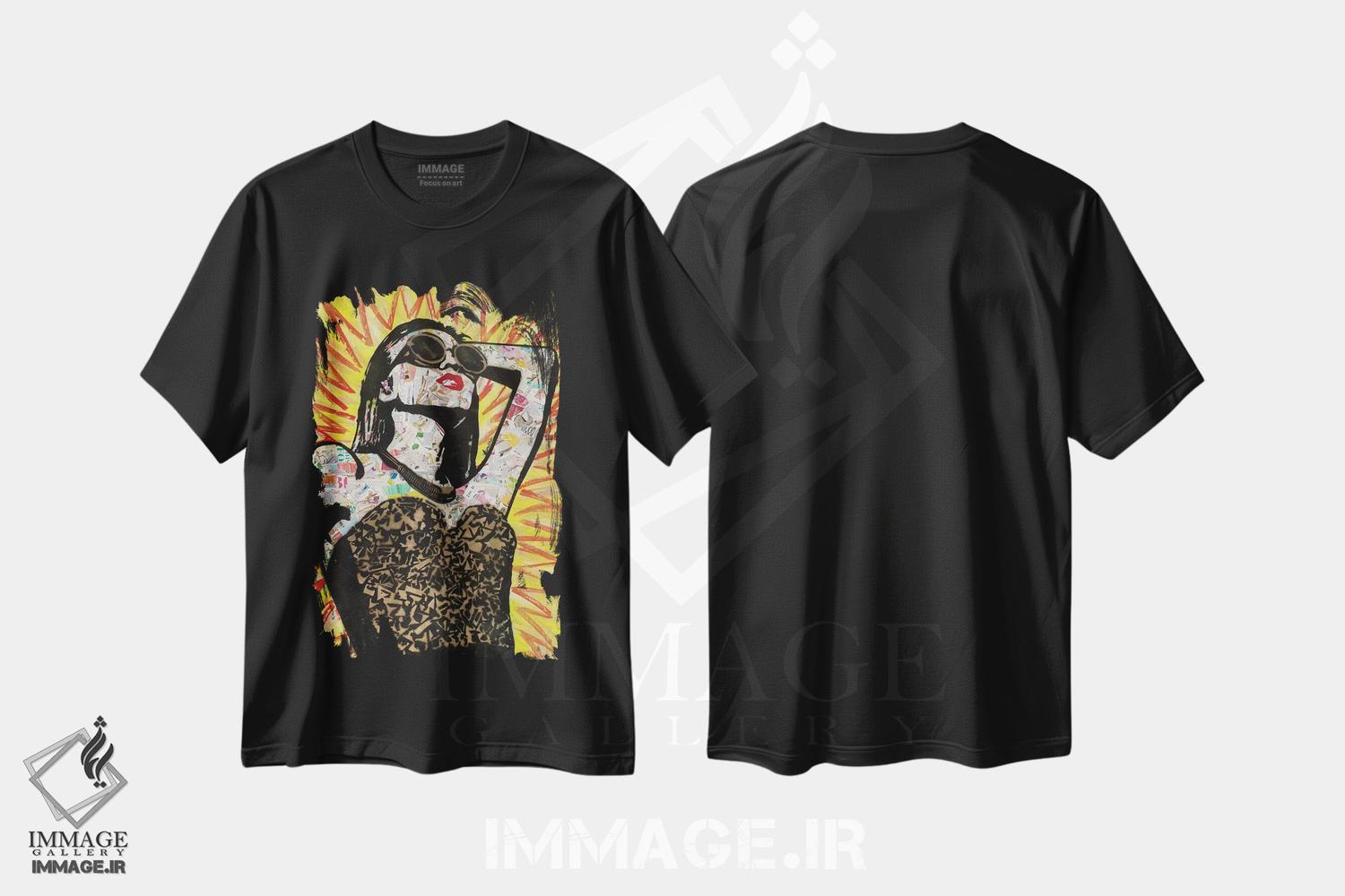 تیشرت طرح دار درخشان باش، هنر فاخر معاصر اثر امی اسمیت | فروشگاه ایماژ