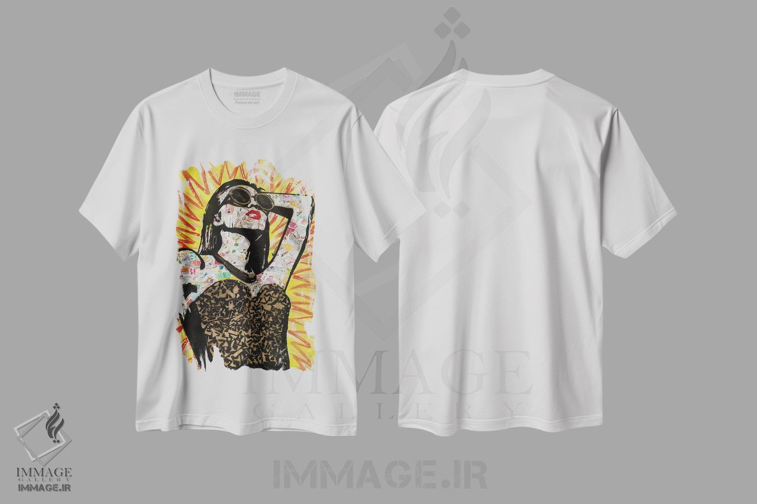 تیشرت طرح دار درخشان باش، هنر فاخر معاصر اثر امی اسمیت | immage.ir