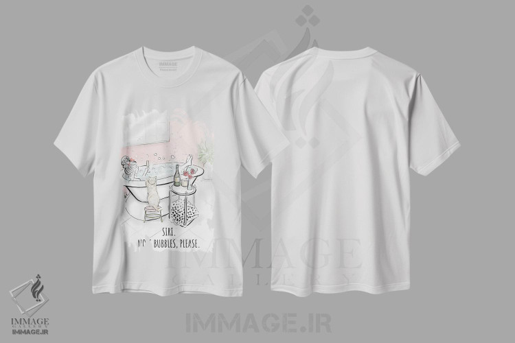 تیشرت طرح دار سیری؛ حباب های بیشتر، هنر دیجیتال اثر آلیسون پِتری | immage.ir