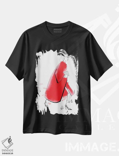 تیشرت طرح دار استلا، هنر دیجیتال اثر آلیسون پِتری | فروشگاه ایماژ