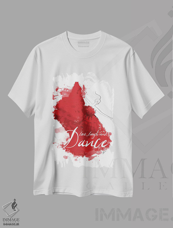 تیشرت طرح دار پاشش رقص، هنر دیجیتال اثر آلیسون پِتری | immage.ir