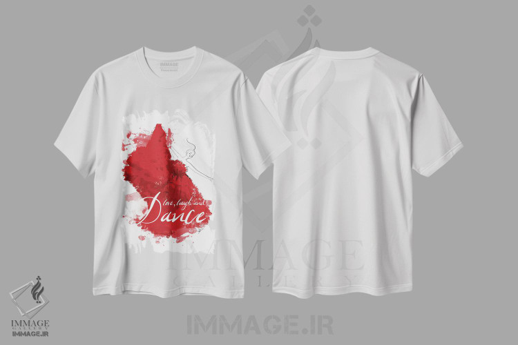 تیشرت طرح دار پاشش رقص، هنر دیجیتال اثر آلیسون پِتری | immage.ir