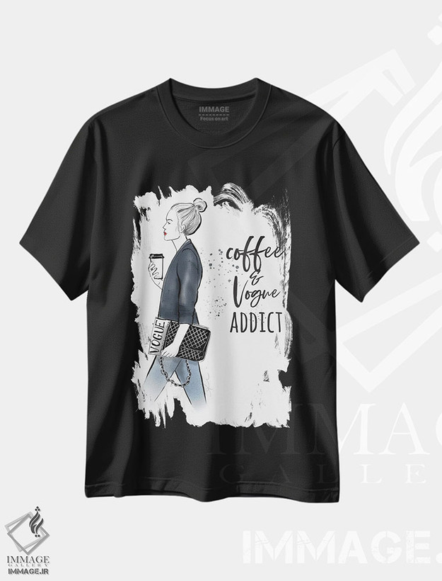 تیشرت طرح دار مجلهٔ قهوه، هنر دیجیتال اثر آلیسون پِتری | فروشگاه ایماژ