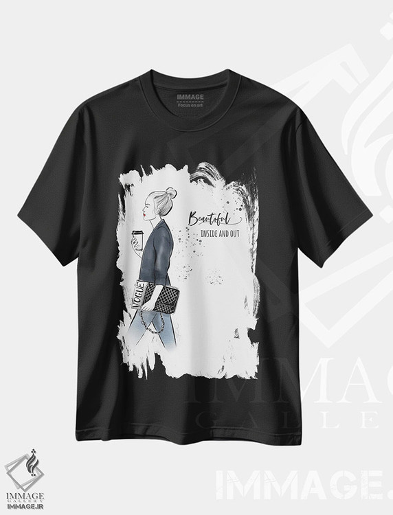 تیشرت طرح دار زیبا از درون و بیرون، هنر دیجیتال اثر آلیسون پِتری | فروشگاه ایماژ