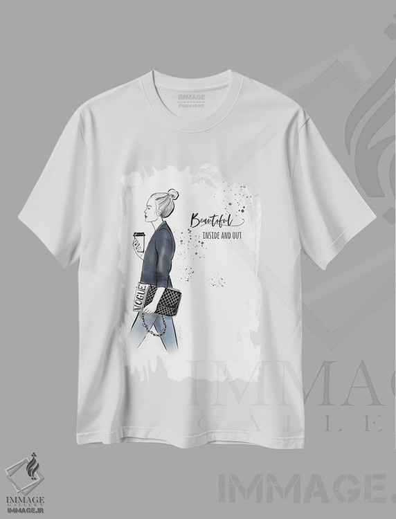 تیشرت طرح دار زیبا از درون و بیرون، هنر دیجیتال اثر آلیسون پِتری | immage.ir