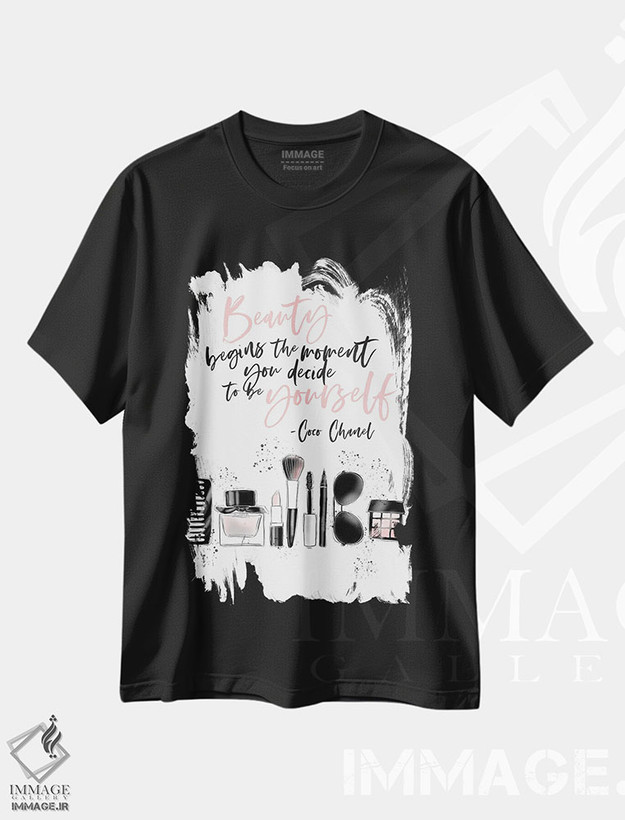 تیشرت طرح دار خودت باش، هنر دیجیتال اثر آلیسون پِتری | فروشگاه ایماژ