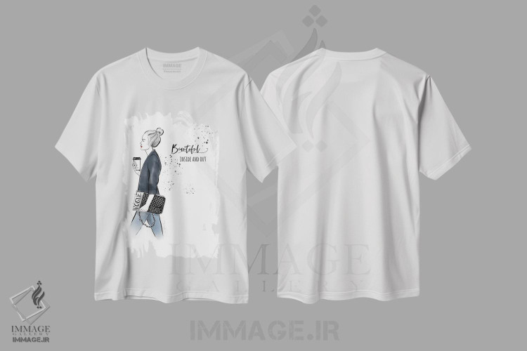 تیشرت طرح دار زیبا از درون و بیرون، هنر دیجیتال اثر آلیسون پِتری | immage.ir