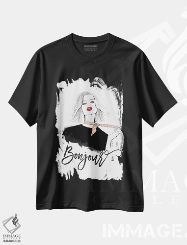 تیشرت طرح دار سلام، هنر دیجیتال اثر آلیسون پِتری | فروشگاه ایماژ