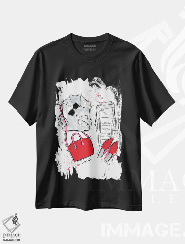 تیشرت طرح دار چه کسی، چه چیزی، چه می پوشد، هنر دیجیتال اثر آلیسون پِتری | فروشگاه ایماژ