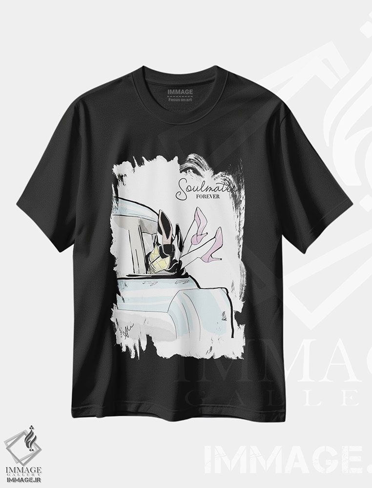 تیشرت طرح دار نیمه های گمشده، هنر دیجیتال اثر آلیسون پِتری | فروشگاه ایماژ